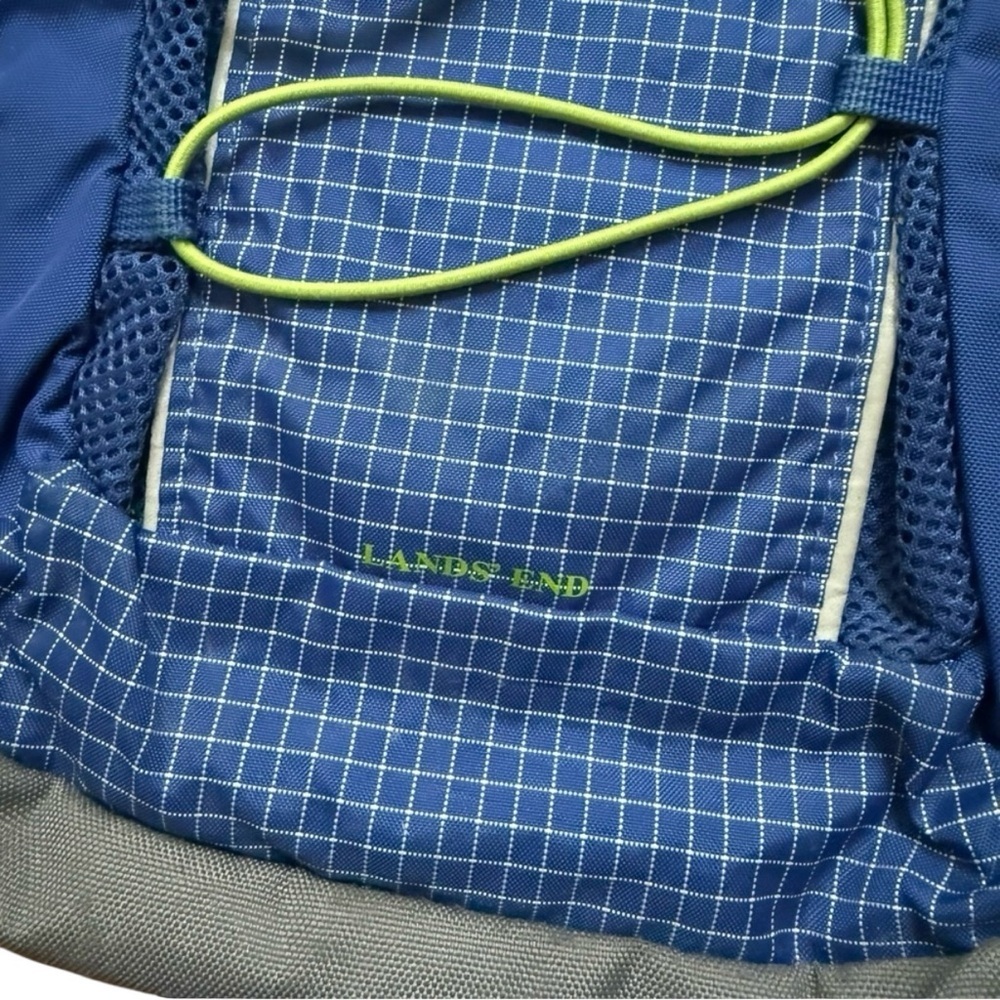 Lands’ End Boys Blue and Green Backpack - Picture 7 of 7